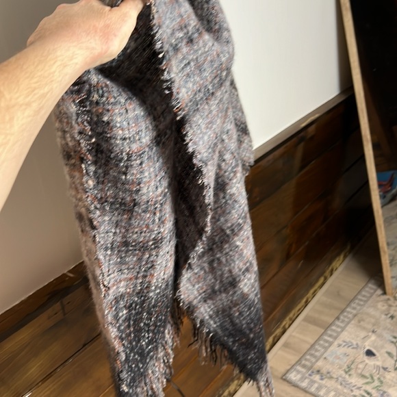 Cejon Gray Sweater Poncho- OS - Picture 3 of 4